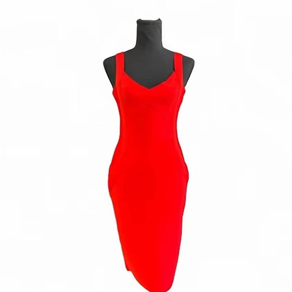 NEW F&P women's sleeveless bodycon dress in bright red